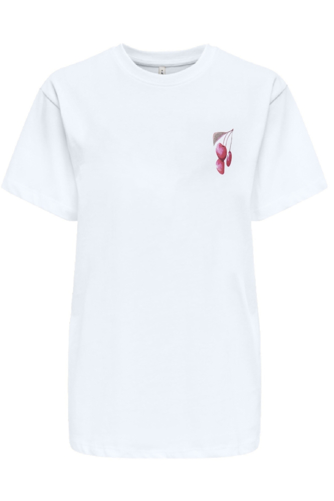 ONLVIVVI LIFE S/S LOVELY TOP CS JRS 15357393 BRIGHT WHITE/HARVEST
